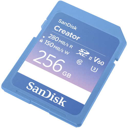 Carte mémoire SDXC 256 Go 280 Mo/s Creator de SanDisk