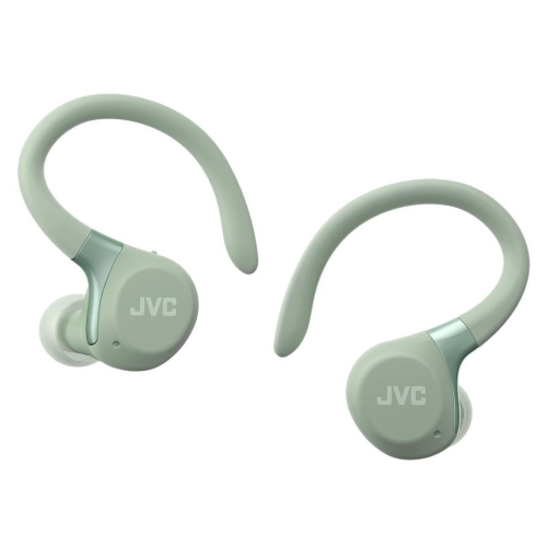 JVC – Écouteurs boutons sport sans fil avec suppression active du bruit, mode ambiant, crochets auriculaires, batterie 30&nbsp;h, IPX5, Bluetooth
