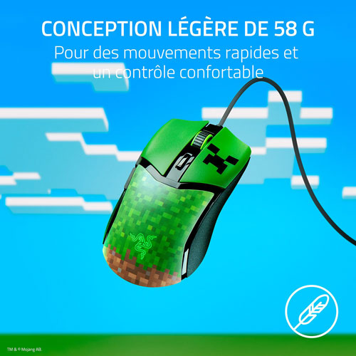 Souris de jeu optique Cobra Minecraft de Razer