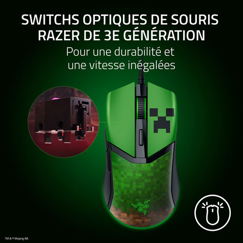 Souris de jeu optique Cobra Minecraft de Razer