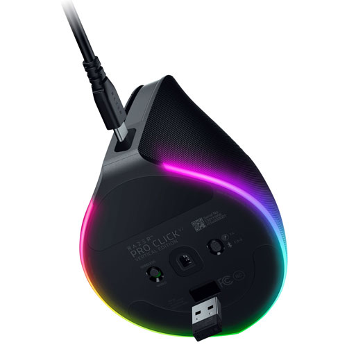 Souris de jeu sans fil ergonomique Pro Click V2 de Razer