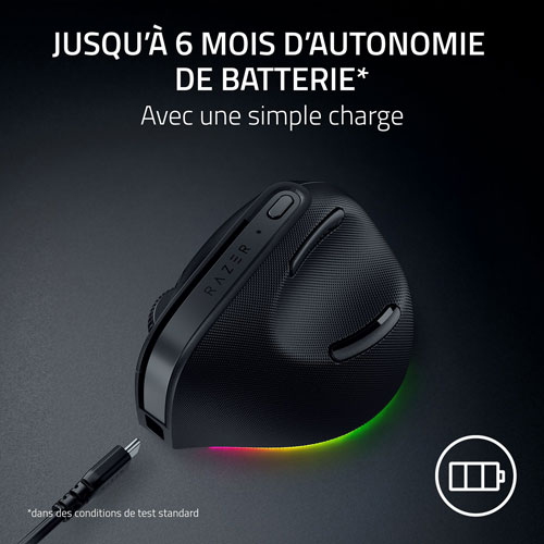 Souris de jeu sans fil ergonomique Pro Click V2 de Razer