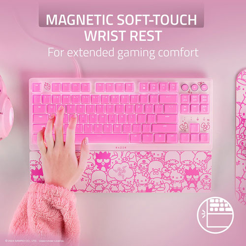 Razer Hello Kitty Backlite Mecha-Membrane Switches TKL Gaming Keyboard