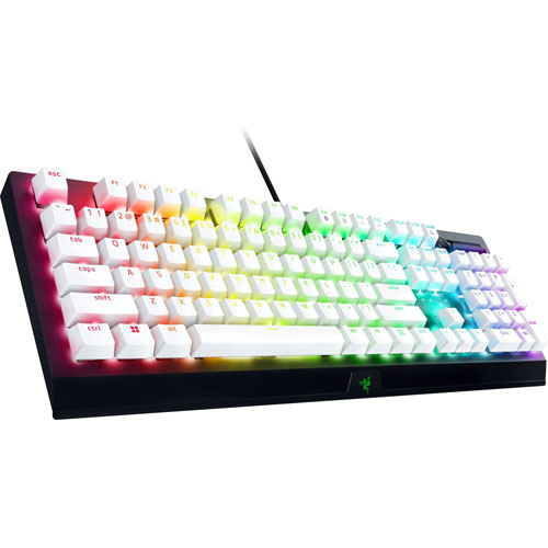 Clavier de jeu pleine grandeur rétroéclairé à touches mécaniques vertes de Razer