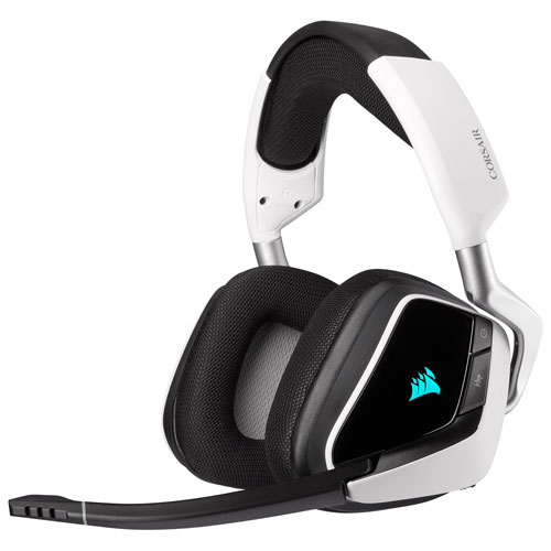 Casque de jeu sans fil Void RGB Elite de Corsair pour PS4/PC - Blanc