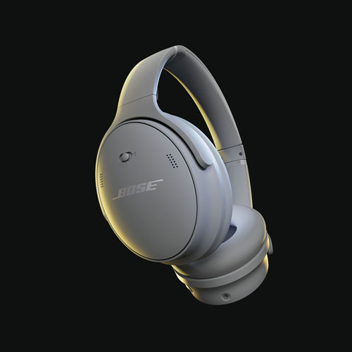 Casque d'écoute Bluetooth à suppression du bruit QuietComfort de Bose - Gris clair de lune