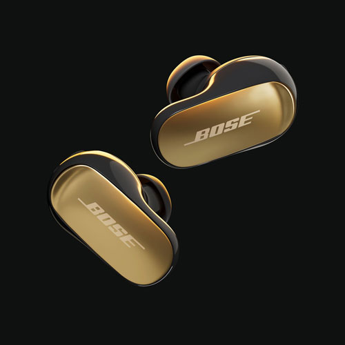 Écouteurs boutons 100 % sans fil à suppression du bruit QuietComfort Ultra de Bose - Doré désert