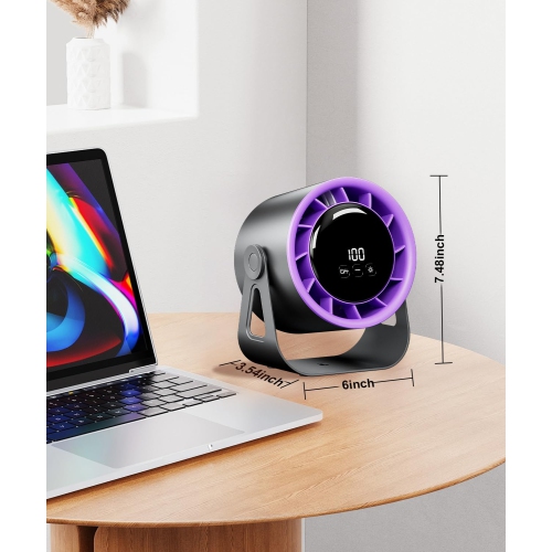 Multifunctional Desktop Circulation Fan 100 Wind Speeds LED Digital Display Home Quiet Wall Ceiling Fan with Warm Night Lights