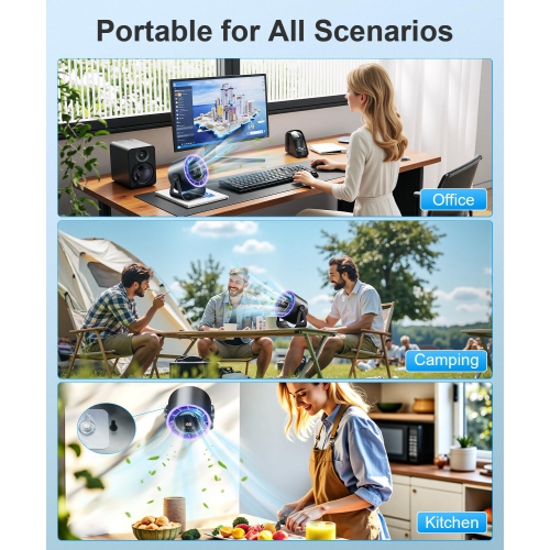 Multifunctional Desktop Circulation Fan 100 Wind Speeds LED Digital Display Home Quiet Wall Ceiling Fan with Warm Night Lights