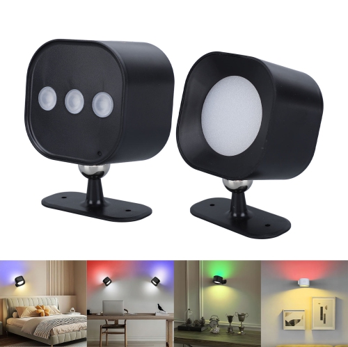 2Pcs Wall Sconce, Rechargeable Battery Operated 360 Rotation Remote Touch Control LED Wall Sconce for Closets