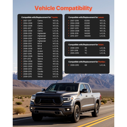 VEVOR 17825 Starter, Compatible with Toyota Camry V6 3.5L 2007-2017, Lexus ES350 V6 3.5L 2007-2018, Scion XB L4 2.4L 2008-2015, OEM 228000-9900 17338