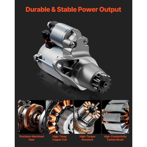 VEVOR 17825 Starter, Compatible with Toyota Camry V6 3.5L 2007-2017, Lexus ES350 V6 3.5L 2007-2018, Scion XB L4 2.4L 2008-2015, OEM 228000-9900 17338