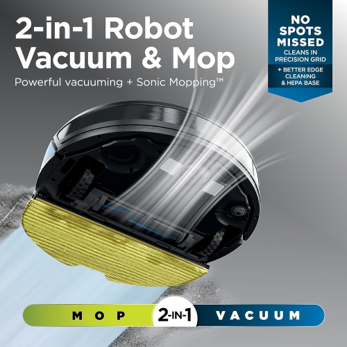 Shark Matrix Plus 2in1 Robot Vacuum & Mop with Sonic Mopping, Matrix Clean, HEPA Bagless Self Empty Base, CleanEdge, for Pet Hair, Wifi, RV2610 by SHARK - Refurbished condition - Image 2