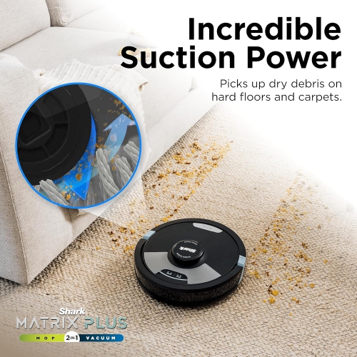 Shark Matrix Plus 2in1 Robot Vacuum & Mop with Sonic Mopping, Matrix Clean, HEPA Bagless Self Empty Base, CleanEdge, for Pet Hair, Wifi, RV2610 by SHARK - Refurbished condition - Image 8