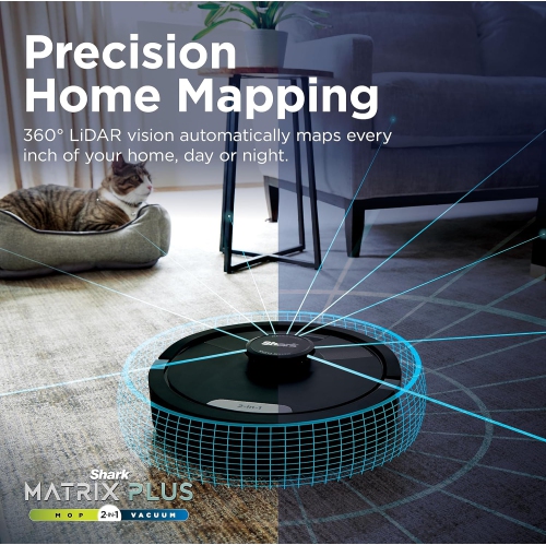 Shark Matrix Plus 2in1 Robot Vacuum & Mop with Sonic Mopping, Matrix Clean, HEPA Bagless Self Empty Base, CleanEdge, for Pet Hair, Wifi, RV2610 by SHARK - Refurbished condition - Image 9