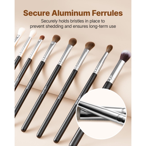 VEVOR 34-Piece Makeup Brush Set, Professional Brushes Kit for Foundation Blending Eyeshadow Concealer Blush - with Soft Bristles,Ergonomic Wood