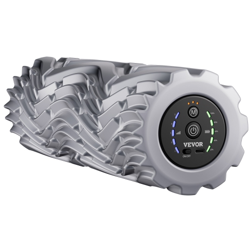 VEVOR 16" Vibrating Foam Roller, 5-Speed Electric Massage Roller, Rechargeable Muscle Roller with 3 Vibration Modes, High Density EVA Foam Massager