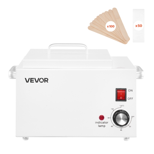 VEVOR 3000ML Single Wax Warmer, 300W Professional Wax Warmer for Hair Removal, 32 ℉ to 248 ℉ Adjustable Electric Waxing Heater Pot with 100PCS Sticks