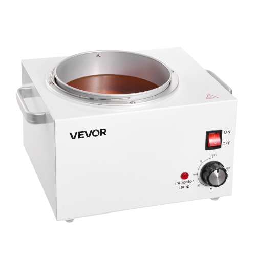 VEVOR 3000ML Single Wax Warmer, 300W Professional Wax Warmer for Hair Removal, 32 ℉ to 248 ℉ Adjustable Electric Waxing Heater Pot with 100PCS Sticks