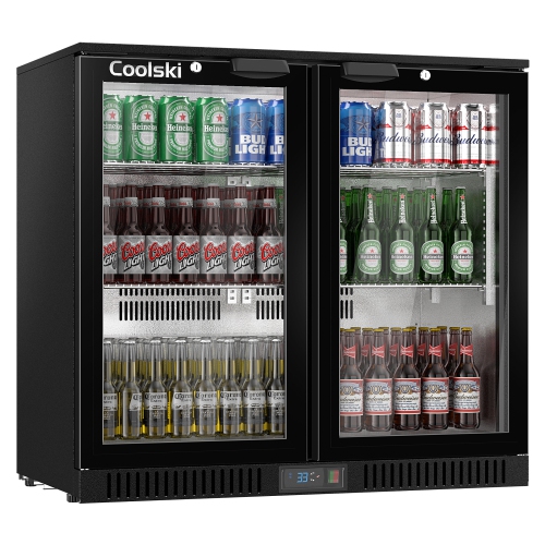 COOLSKI  Back Bar Cooler 36 Inch 7.4 Cu.ft Under-Counter Refrigerator, 180 Cans Built-In Or Freestanding