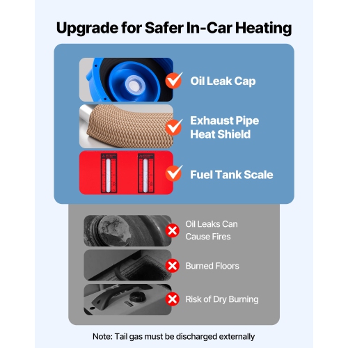 VEVOR 8 kW DC12-24V Diesel Air Heater, Fast Heating Diesel Parking Heater with Remote Control and Blue LCD Switch, Low Noise, Pre-Heating Function,