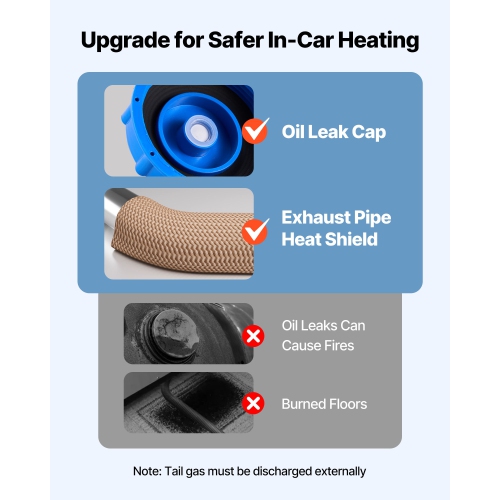 VEVOR 8 kW DC12-24V Diesel Air Heater, Fast Heating Diesel Parking Heater with Remote Control and Color Digital Display, 10L Fuel Tank, Low Noise,