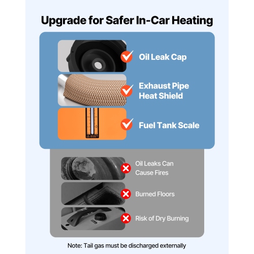 VEVOR 8 kW DC12-24V Diesel Air Heater, Fast Heating Diesel Parking Heater with Remote Control and Square Color Digital Display, Low Noise, Voice