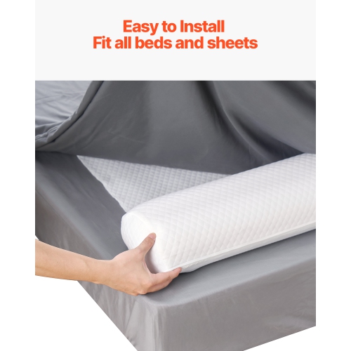 VEVOR 52-inch Bed Bumper for Toddlers, Non-Slip Bed Guard Rail with Safety Flap, High-Rebound Foam Toddler Bedrail Bumper with Machine-Washable Cover