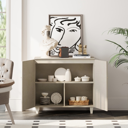 WAMPAT 2-in-1 Sideboard Buffet Cabinet with 2 Doors & 3 Drawers, 70.8" Modern Credenza Storage Cabinet, Wooden Coffee Bar Server Table with