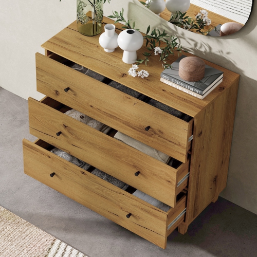 WAMPAT Dresser for Bedroom with 6 Drawers, 70.8" Wide Storage Organizer Chest of Drawers, Modern Wood Closet Chests Organizer, 2-in-1 Kid Dresser for