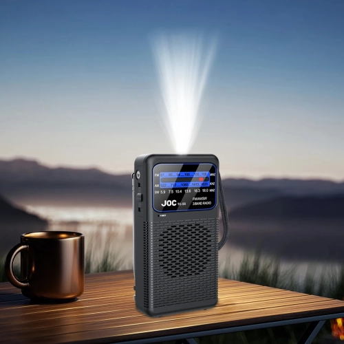 Radio AM/FM portative, radio de poche d'urgence avec lampe de poche LED, alimentation par piles pour la course et la marche à l'extérieur