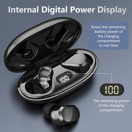 Wireless Bluetooth Earbuds,Mini In-Ear Sports Headphones,LED Digital Display Wireless Earphones,Bluetooth Headsets for Workout Running
