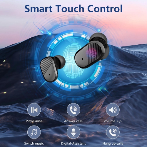 Wireless Bluetooth Earbuds,Mini In-Ear Sports Headphones,LED Digital Display Wireless Earphones,Bluetooth Headsets for Workout Running