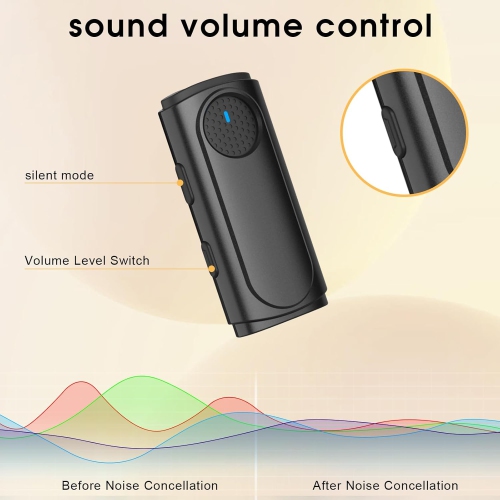 Micro-cravate sans fil pour iPhone, mini micro Bluetooth avec étui de recharge portatif, petits microphones téléphoniques à pince pour