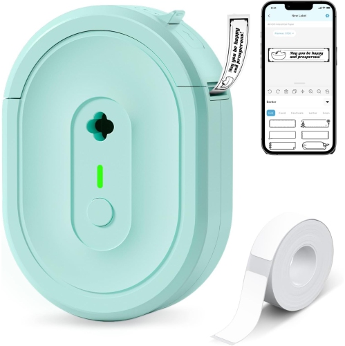 Label Maker Machine with Tape,Portable Bluetooth Label Printer,Wireless Mini Label Makers Thermal Sticker with Multiple Template for Home Kitchen
