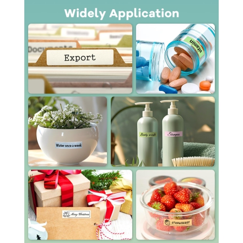 Label Maker Machine with Tape,Portable Bluetooth Label Printer,Wireless Mini Label Makers Thermal Sticker with Multiple Template for Home Kitchen