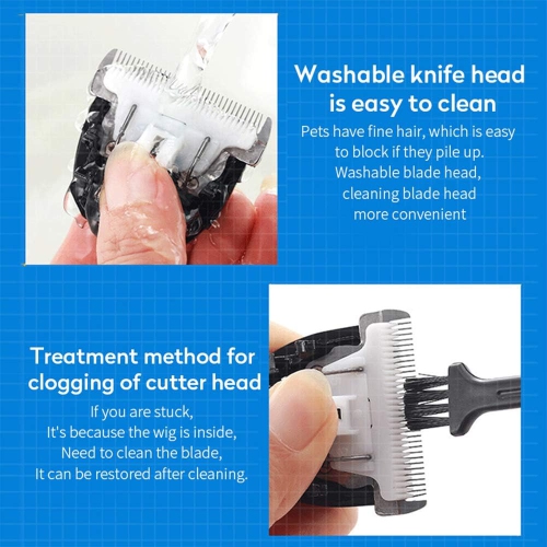 Pet Hair Clipper, USB Rechargeable Electric Professional Grooming Machine Tool Low Noise Dog Cat Rabbit Hair Trimmer for Dogs, Cats and Other Animals