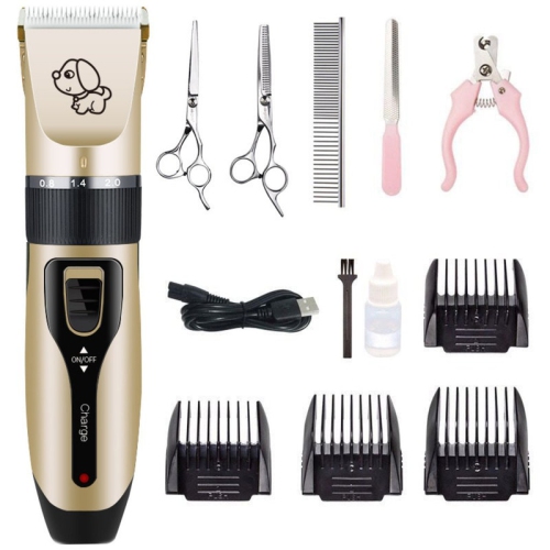Pet Hair Clipper, USB Rechargeable Electric Professional Grooming Machine Tool Low Noise Dog Cat Rabbit Hair Trimmer for Dogs, Cats and Other Animals