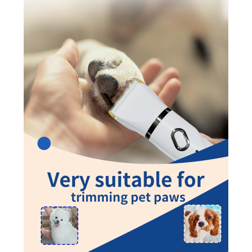 Pet Hair Trimmer, 4 in 1 Quiet Cordless Dog Paw and Nail Grinder