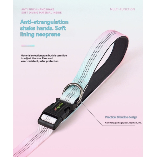 Pet Retractable Leash - 2.2m, Adjustable Length, Shock Absorber, Car Seat Belt Buckle, and Reflective Safety Strips, Versatile, Perfect for Nighttime