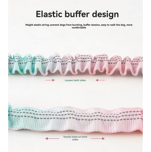 Pet Retractable Leash - 2.2m, Adjustable Length, Shock Absorber, Car Seat Belt Buckle, and Reflective Safety Strips, Versatile, Perfect for Nighttime