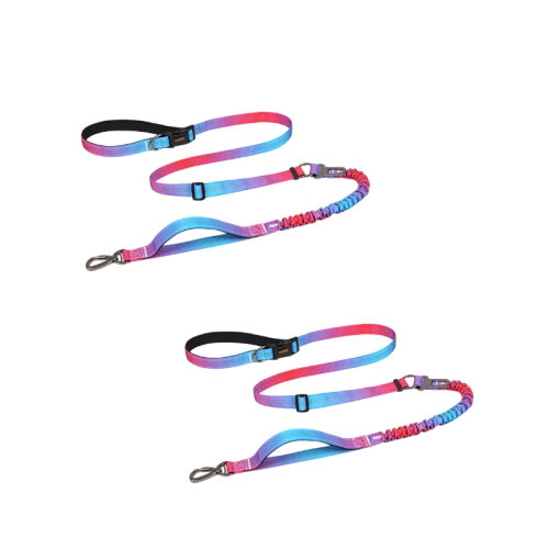 Multifunctional Retractable Dog Leash - 2.2M with Car Seat Belt Clip, Reflective Strips and Locking Zinc Alloy Clip, Adjustable, Elastic,