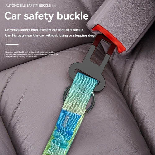 Multifunctional Retractable Dog Leash - 2.2M with Car Seat Belt Clip, Reflective Strips and Locking Zinc Alloy Clip, Adjustable, Elastic,