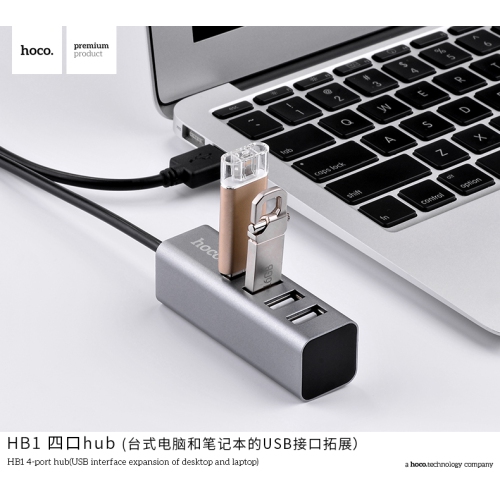 USB hub “HB1” USB-A to four ports USB 2.0 charging and data sync