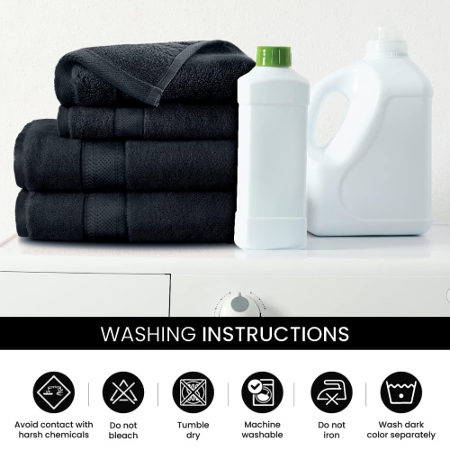 Canadian Linen Premium Bath Towels Set, 4 Pack, 26”x52” 500 GSM, Soft Absorbent Ring Spun Terry Cotton Lightweight Quick Dry Color Towels, Home