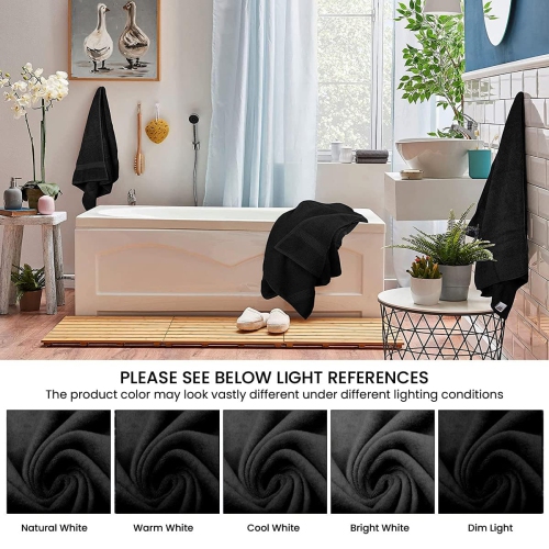 Canadian Linen Premium Bath Towels Set, 4 Pack, 26”x52” 500 GSM, Soft Absorbent Ring Spun Terry Cotton Lightweight Quick Dry Color Towels, Home