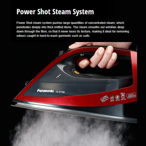 Panasonic Optimal Care Steam Iron NI-WT980 Metallic Red