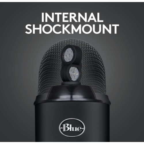 Refurbished - Logitech Blue Yeti Game Streaming Kit with Yeti USB Gaming Mic, Blue VO!CE, Exclusive Streamlabs Themes, Custom Blue Pop Filter -