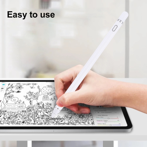 SNESH-Pencil Universal Rechargeable Active Capacitive Stylus Pen with Magnetic Cap(White)