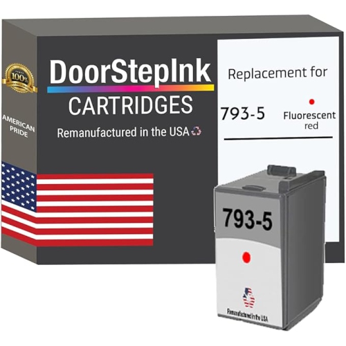 Marque DoorStepInk pour Pitney Bowes 793-5 Fluorescent Red réusiné dans la cartouche d'encre USA